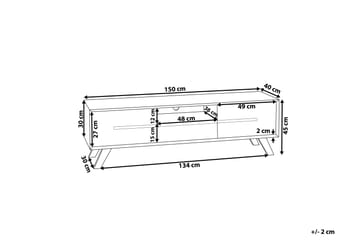 Colfer TV-Bänk 150 cm - Vit - Möbler - Vardagsrum - Tv-möbler & mediamöbler - Tv-bänkar