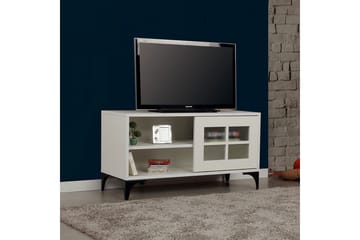 Comfortale Golvstående TV Bänk 100 cm med Förvaring i Målat Trä - Vit - Möbler - Vardagsrum - Tv-möbler & mediamöbler - Tv-bänkar