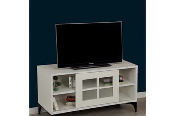 Comfortale Golvstående TV Bänk 100 cm med Förvaring i Målat Trä - Vit - Möbler - Vardagsrum - Tv-möbler & mediamöbler - Tv-bänkar
