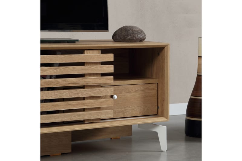 Comfortale Tv-bänk 100 cm - Grå Trä - Möbler - Vardagsrum - Tv-möbler & mediamöbler - Tv-bänkar