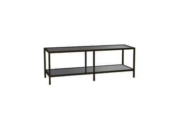 Condurso Golvstående Tv-bänk 130 cm i Metall och Glas - Rökgrå - Möbler - Vardagsrum - Tv-möbler & mediamöbler - Tv-bänkar