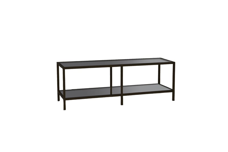 Condurso Golvstående Tv-bänk 130 cm i Metall och Glas - Rökgrå - Möbler - Vardagsrum - Tv-möbler & mediamöbler - Tv-bänkar