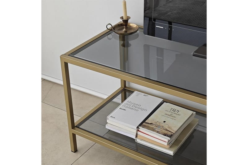 Condurso Tv-bänk 130 cm - Guld - Möbler - Vardagsrum - Tv-möbler & mediamöbler - Tv-bänkar