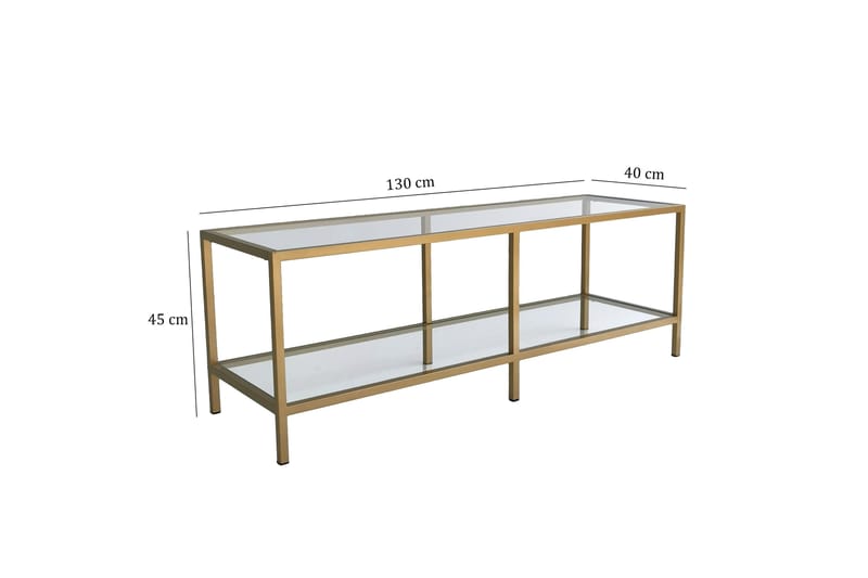 Condurso Tv-bänk 130 cm - Guld - Möbler - Vardagsrum - Tv-möbler & mediamöbler - Tv-bänkar