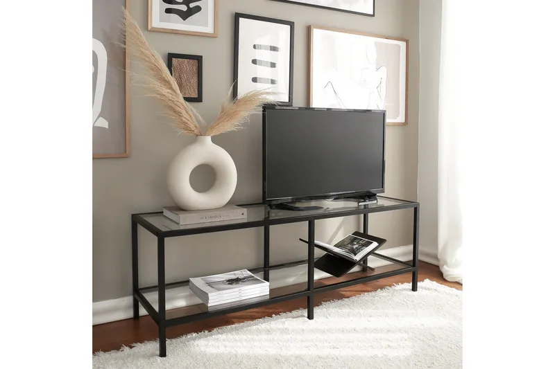 Condurso Tv-bänk 130 cm - Svart - Möbler - Vardagsrum - Tv-möbler & mediamöbler - Tv-bänkar