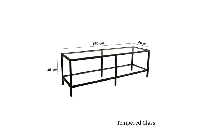 Condurso Tv-bänk 130 cm - Svart - Möbler - Vardagsrum - Tv-möbler & mediamöbler - Tv-bänkar