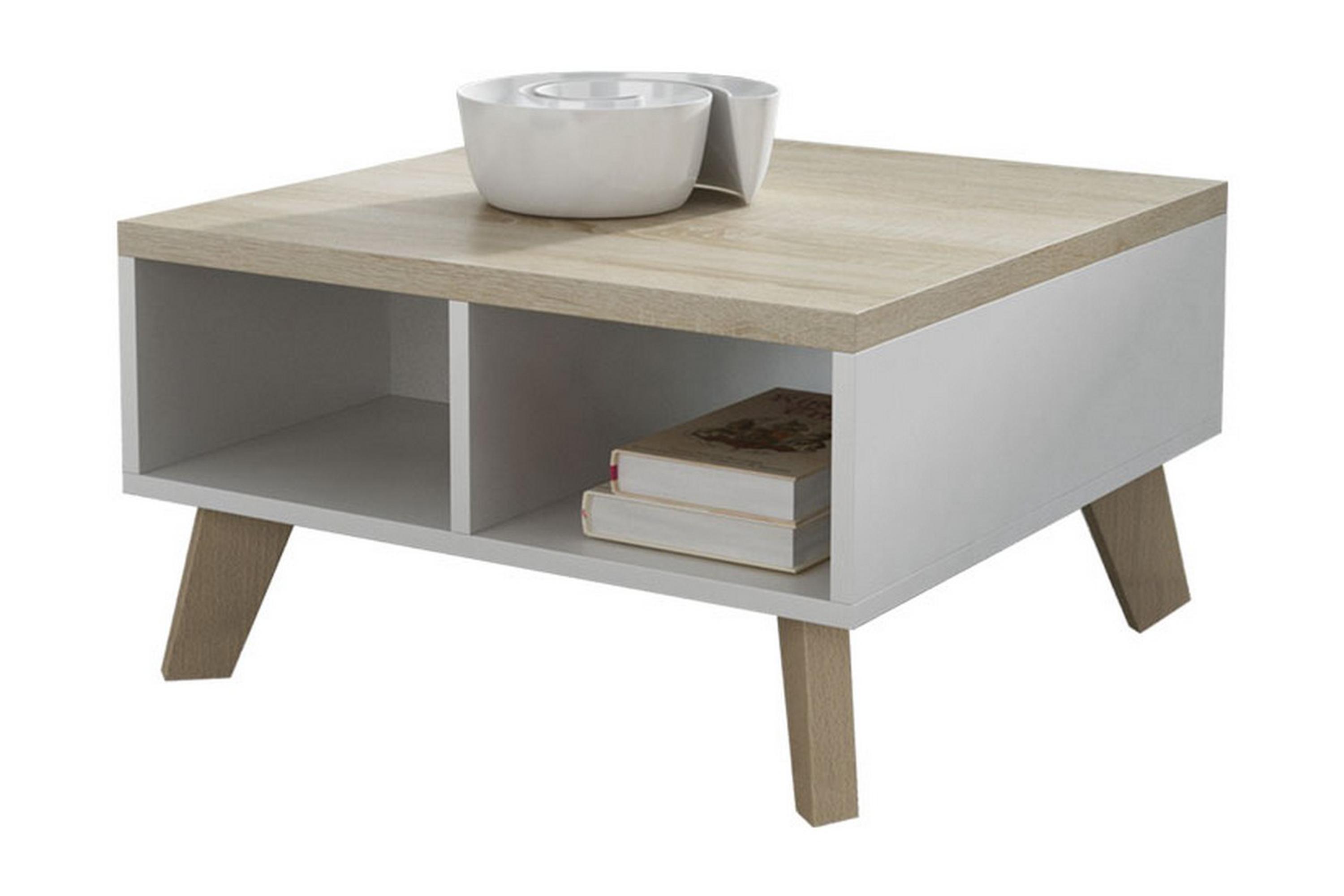 coplin tv-bänk 60 cm vit/ek - vit/ek