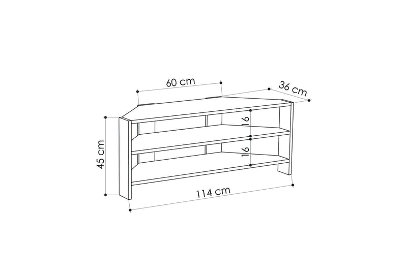 CORALEE Tv-bänk 114 cm Trä - Brun - Möbler - Vardagsrum - Tv-möbler & mediamöbler - Tv-bänkar