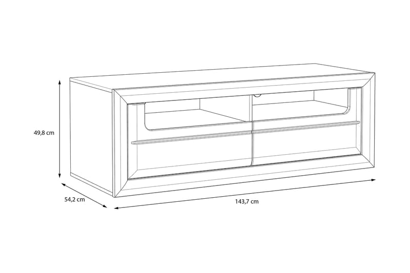 Corlius Tv-bänk 144 cm - Beige/Brun - Möbler - Vardagsrum - Tv-möbler & mediamöbler - Tv-bänkar