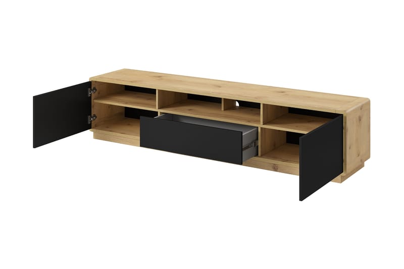 CORNLIUS Tv-bänk 200 cm Brun/Svart - Möbler - Vardagsrum - Tv-möbler & mediamöbler - Tv-bänkar