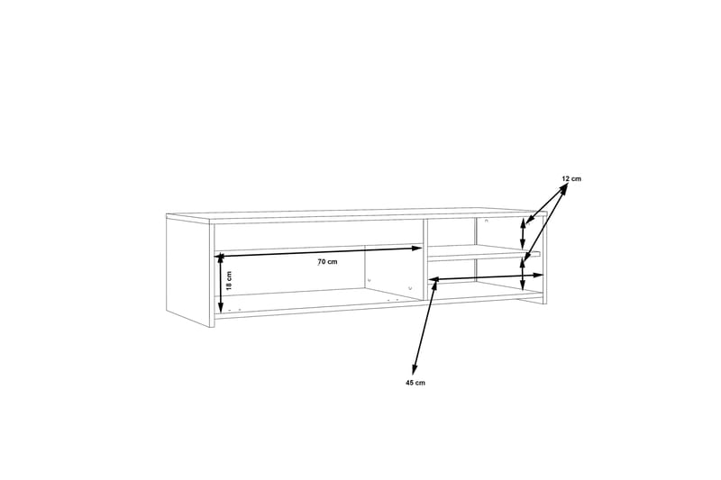 CRANBREE Tv-bänk 120 cm Vit - Möbler - Vardagsrum - Tv-möbler & mediamöbler - Tv-bänkar