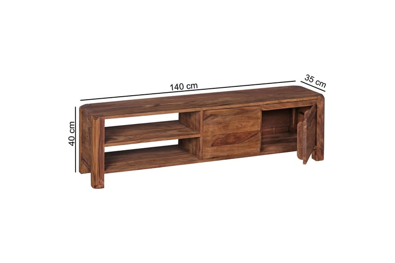 DAIGER TV-Bänk 140 cm Brun - Möbler - Vardagsrum - Tv-möbler & mediamöbler - Tv-bänkar