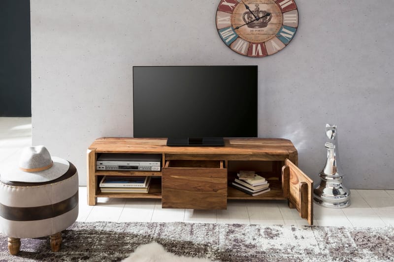 DAIGER TV-Bänk 140 cm Brun - Möbler - Vardagsrum - Tv-möbler & mediamöbler - Tv-bänkar