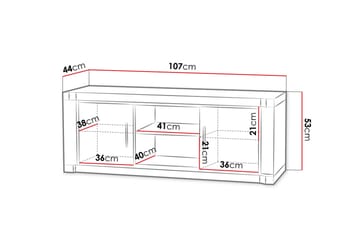 Dallas TV-bänk 137x43,5x53 cm LED-belysning - Beige/Grå - Möbler - Vardagsrum - Tv-möbler & mediamöbler - Tv-bänkar