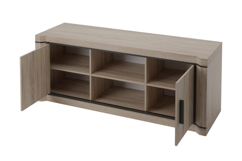 Dallas TV-bänk 137x43,5x53 cm LED-belysning - Beige/Grå - Möbler - Vardagsrum - Tv-möbler & mediamöbler - Tv-bänkar