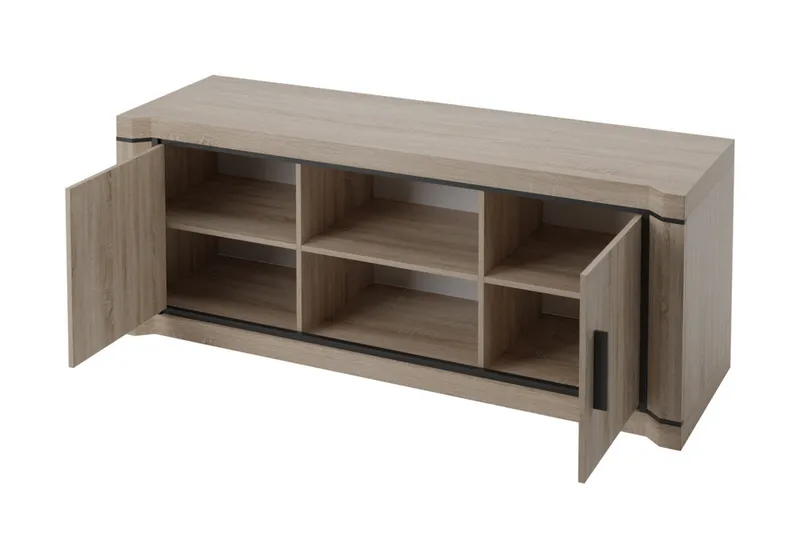 Dallas TV-bänk 137x44x53 cm LED-belysning - Beige/Grå - Möbler - Vardagsrum - Tv-möbler & mediamöbler - Tv-bänkar