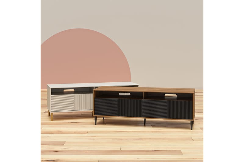 Daphne Tv-bänk 158,5x50 cm Vit - Dorel Home - Möbler - Vardagsrum - Tv-möbler & mediamöbler - Tv-bänkar