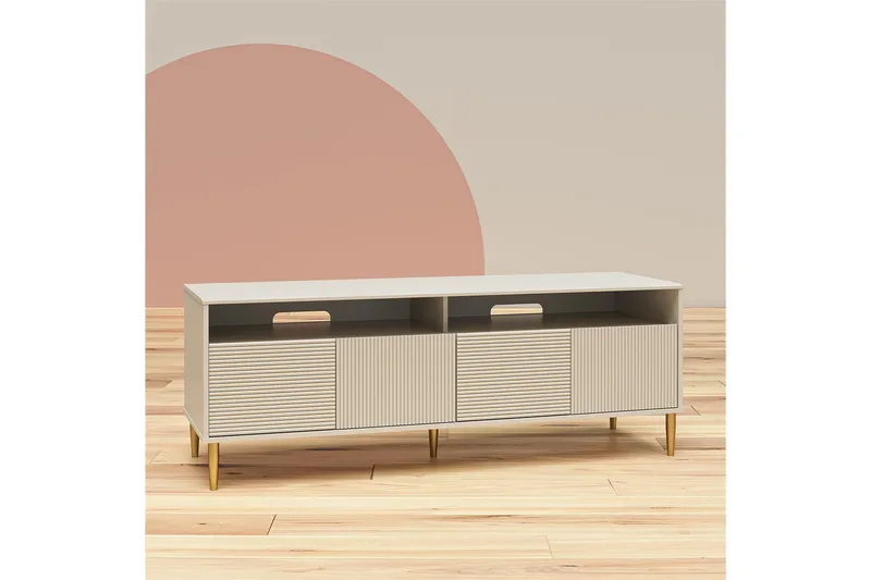 Daphne Tv-bänk 158,5x50 cm Vit - Dorel Home - Möbler - Vardagsrum - Tv-möbler & mediamöbler - Tv-bänkar