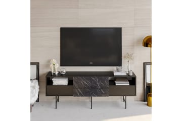 Dasaki Golvstående TV Bänk 180 cm med Förvaring i Målat Trä - Antracit - Möbler - Vardagsrum - Tv-möbler & mediamöbler - Tv-bänkar