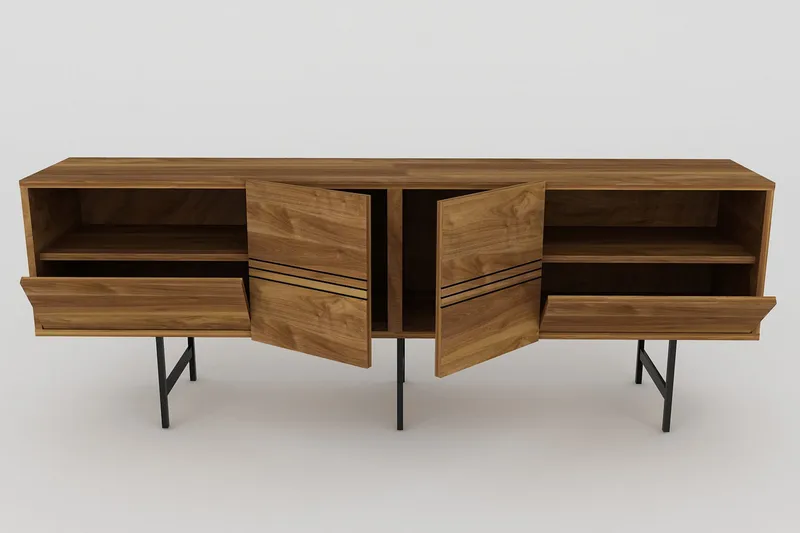 Dasaki Tv-bänk 180 cm - Mörkbrun/Svart - Möbler - Vardagsrum - Tv-möbler & mediamöbler - Tv-bänkar