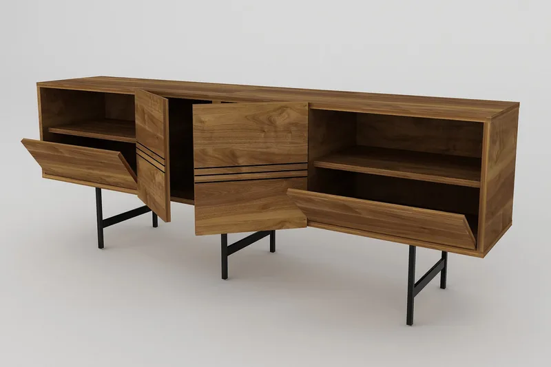 Dasaki Tv-bänk 180 cm - Mörkbrun/Svart - Möbler - Vardagsrum - Tv-möbler & mediamöbler - Tv-bänkar