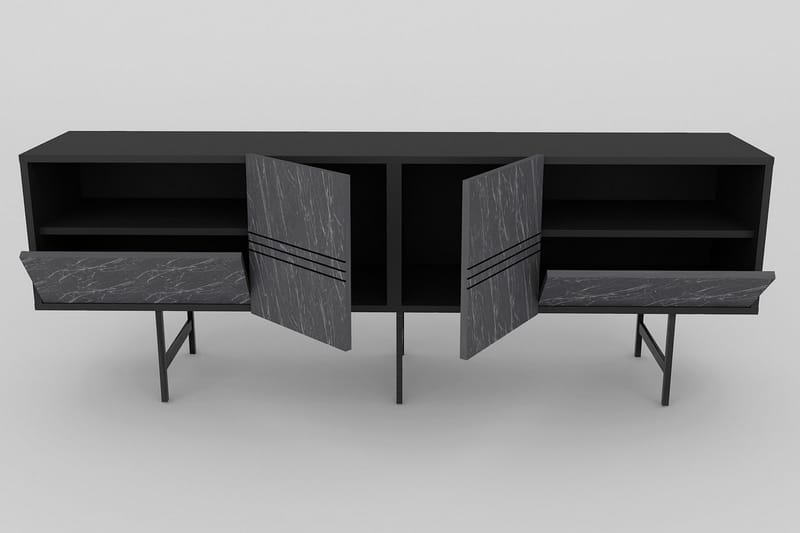 Dasaki Tv-bänk 180 cm - Svart - Möbler - Vardagsrum - Tv-möbler & mediamöbler - Tv-bänkar