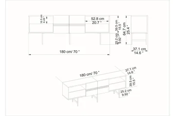 Dasaki Tv-bänk 180 cm - Vit - Möbler - Vardagsrum - Tv-möbler & mediamöbler - Tv-bänkar
