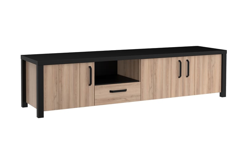 DAUBY Garderob 62x270 cm Brun/Svart - Möbler - Vardagsrum - Tv-möbler & mediamöbler - Tv-bänkar