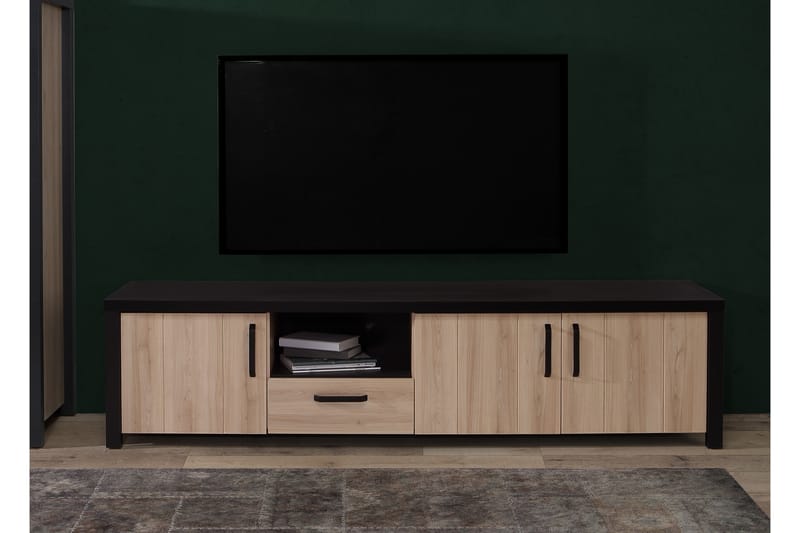 DAUBY Garderob 62x270 cm Brun/Svart - Möbler - Vardagsrum - Tv-möbler & mediamöbler - Tv-bänkar