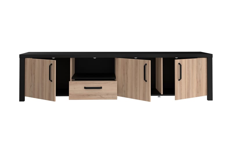 DAUBY Garderob 62x270 cm Brun/Svart - Möbler - Vardagsrum - Tv-möbler & mediamöbler - Tv-bänkar