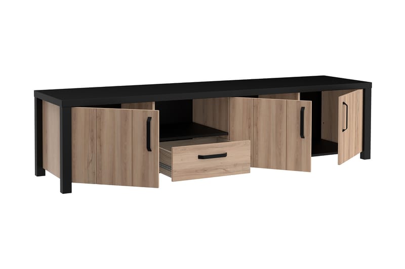 DAUBY Garderob 62x270 cm Brun/Svart - Möbler - Vardagsrum - Tv-möbler & mediamöbler - Tv-bänkar