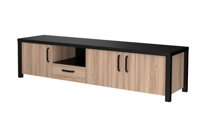DAUBY Garderob 62x270 cm Brun/Svart - Möbler - Vardagsrum - Tv-möbler & mediamöbler - Tv-bänkar