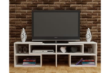 Decorotika Golvstående Utdragbar Tv Bänk 136 cm med Förvaring i Målat Trä - Vit - Möbler - Vardagsrum - Tv-möbler & mediamöbler - Tv-bänkar