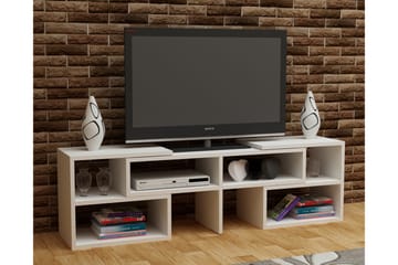 Decorotika Golvstående Utdragbar Tv Bänk 136 cm med Förvaring i Målat Trä - Vit - Möbler - Vardagsrum - Tv-möbler & mediamöbler - Tv-bänkar