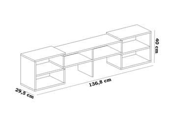 Decorotika Tv-bänk 136 cm - Vit - Möbler - Vardagsrum - Tv-möbler & mediamöbler - Tv-bänkar