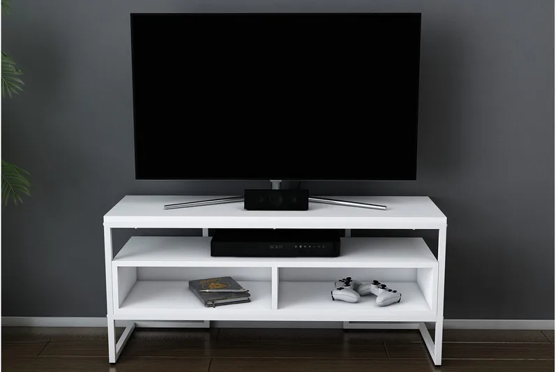 Desgrar Tv-bänk 110x49,9 cm - Vit - Möbler - Vardagsrum - Tv-möbler & mediamöbler - Tv-bänkar