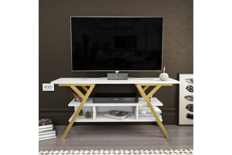 Desgrar Tv-bänk 120x55 cm - Guld - Möbler - Vardagsrum - Tv-möbler & mediamöbler - Tv-bänkar