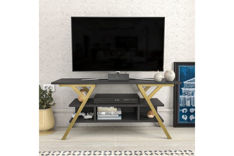 Desgrar Tv-bänk 120x55 cm - Guld - Möbler - Vardagsrum - Tv-möbler & mediamöbler - Tv-bänkar