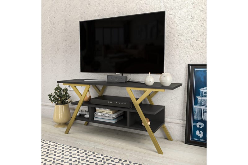 Desgrar Tv-bänk 120x55 cm - Guld - Möbler - Vardagsrum - Tv-möbler & mediamöbler - Tv-bänkar