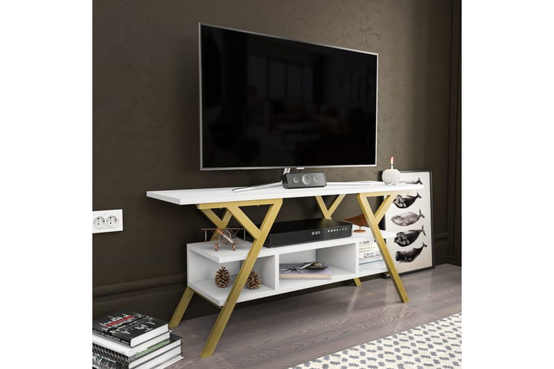 Desgrar Tv-bänk 120x55 cm - Guld - Möbler - Vardagsrum - Tv-möbler & mediamöbler - Tv-bänkar