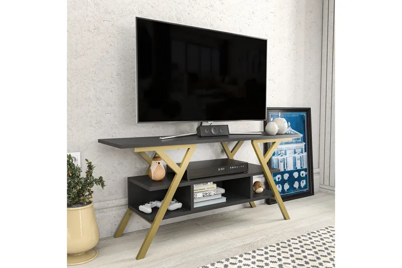Desgrar Tv-bänk 120x55 cm - Guld - Möbler - Vardagsrum - Tv-möbler & mediamöbler - Tv-bänkar