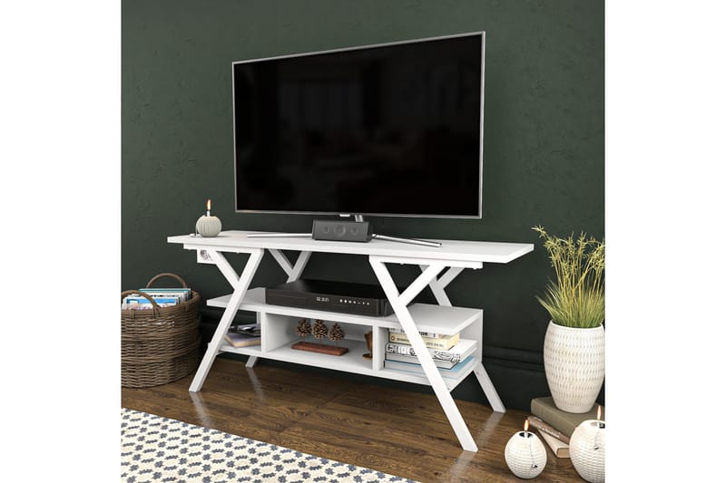 Desgrar Tv-bänk 120x55 cm - Vit - Möbler - Vardagsrum - Tv-möbler & mediam öbler - Tv-bänkar