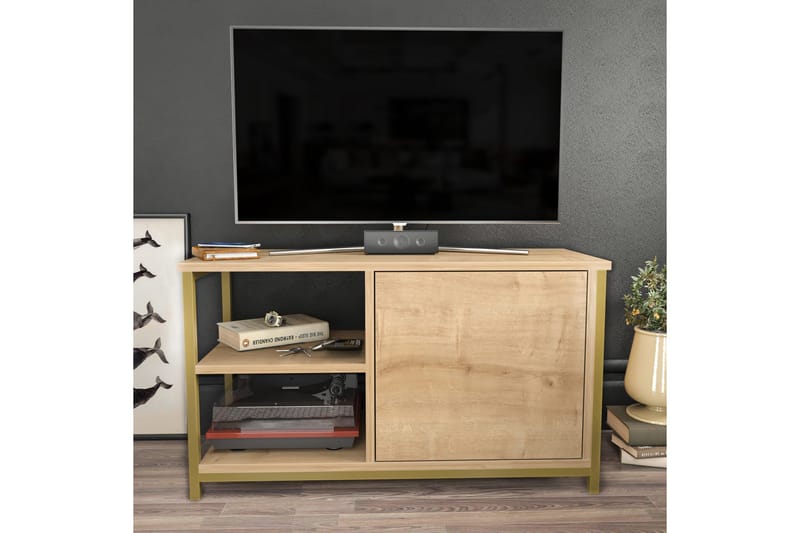 Desgrar Tv-bänk 89,6x50,8 cm - Guld - Möbler - Vardagsrum - Tv-möbler & mediamöbler - Tv-bänkar