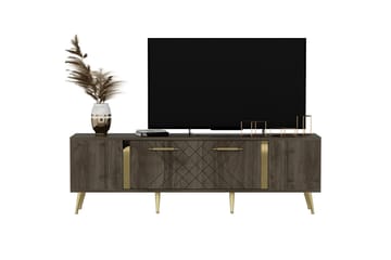 DETAS Tv-bänk 150x35 cm Brun/Guld