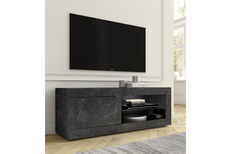 DINAMI Tv-Bänk 140 cm Svart - Lc Spa - Möbler - Vardagsrum - Tv-möbler & mediamöbler - Tv-bänkar