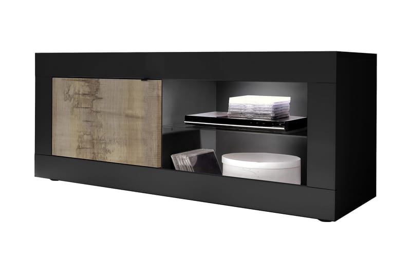 DINAMI Tv-bänk 43x140 cm Natur/Svart - LC SPA - Möbler - Vardagsrum - Tv-möbler & mediamöbler - Tv-bänkar
