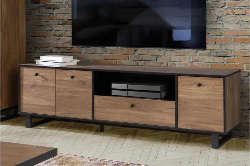 Donmills Tv-bänk 180 cm - Brun/Svart - Möbler - Vardagsrum - Tv-möbler & mediamöbler - Tv-bänkar