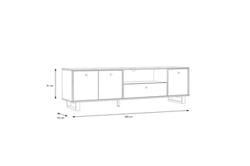 Donmills Tv-bänk 180 cm - Brun/Svart - Möbler - Vardagsrum - Tv-möbler & mediamöbler - Tv-bänkar