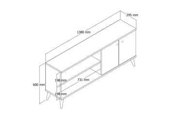 DRAGEN Tv-bänk 138 cm Natur - Möbler - Vardagsrum - Tv-möbler & mediamöbler - Tv-bänkar