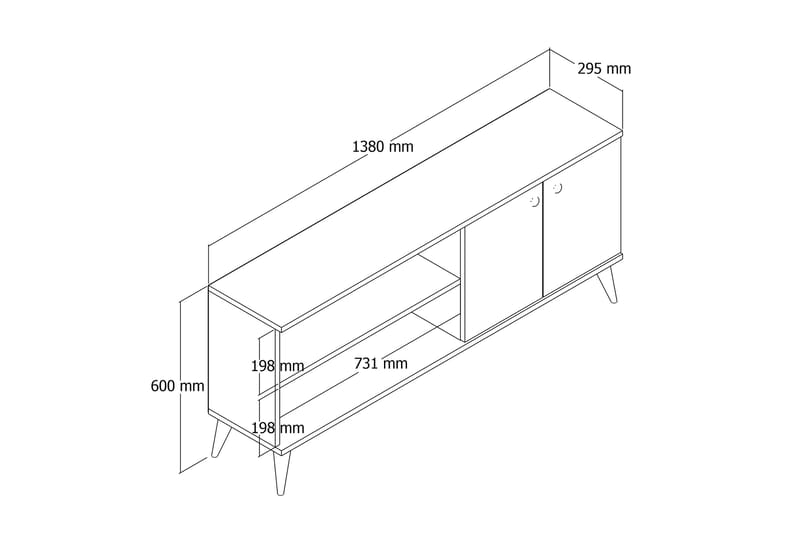 DRAGEN Tv-bänk 138 cm Natur - Möbler - Vardagsrum - Tv-möbler & mediamöbler - Tv-bänkar